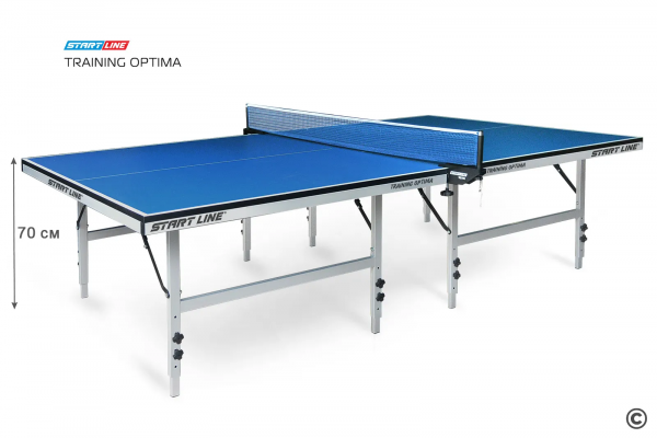 Теннисный стол START LINE TRAINING OPTIMA 22 мм, без сетки, на роликах, складные регулируемые опоры