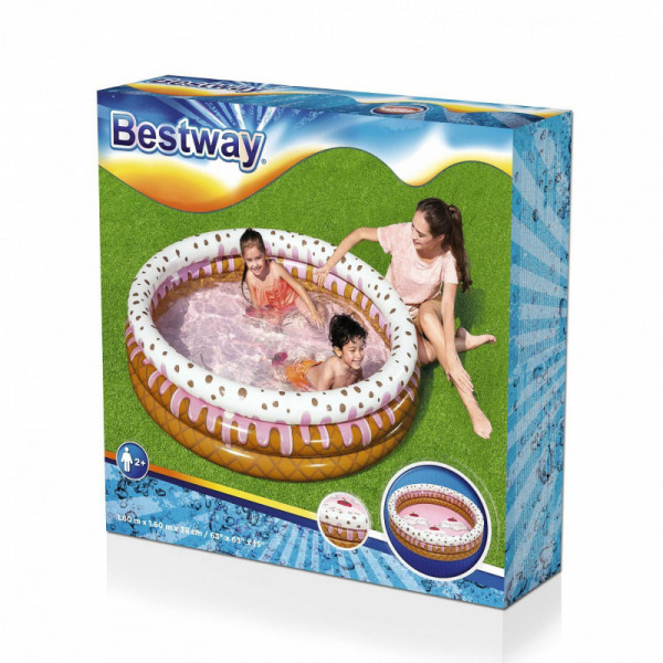 Детский надувной бассейн Bestway 160x38см "Праздник мороженого" 390л, от 2 лет