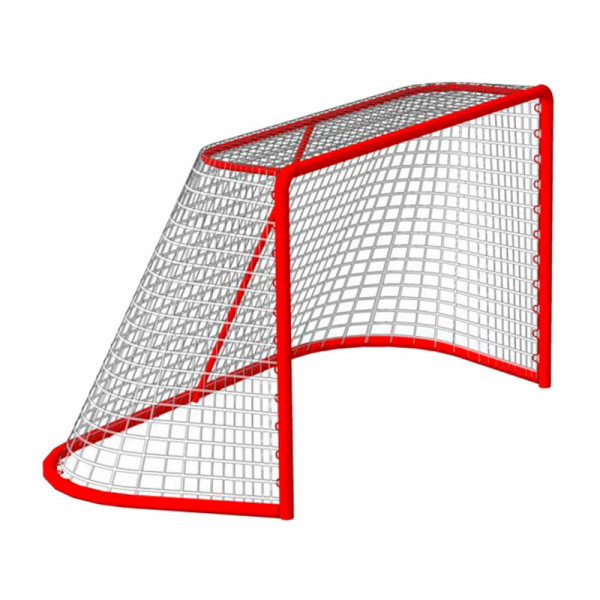 Сетка хоккей яч. 40*40 (1,25*1,85*1,30м) d 6,0мм, цвет белый ПА, (пара).