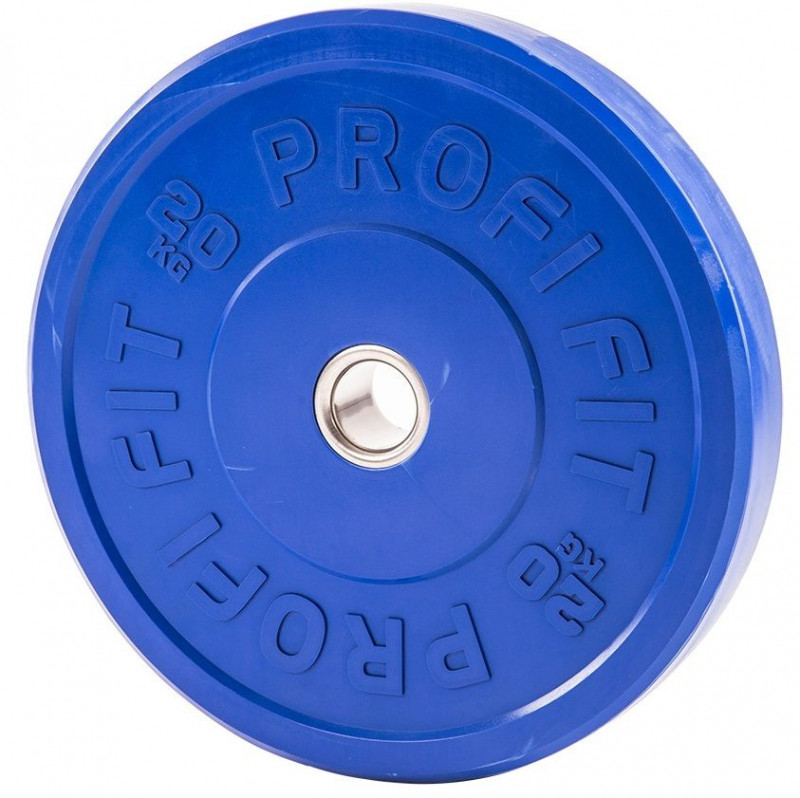 Диск для штанги каучуковый, цветной PROFI-FIT D-51