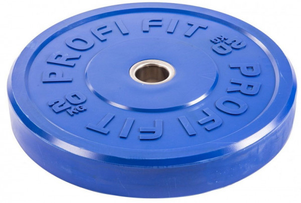 Диск для штанги каучуковый, цветной PROFI-FIT D-51