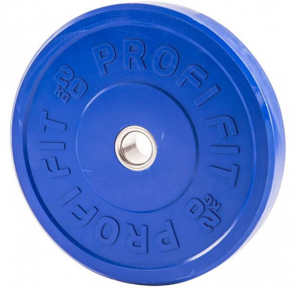 Диск для штанги каучуковый, цветной PROFI-FIT D-51