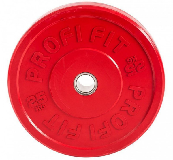 Диск для штанги каучуковый, цветной PROFI-FIT D-51