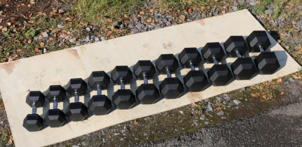 Гантель гексагональная обрезиненная PROFI-FIT