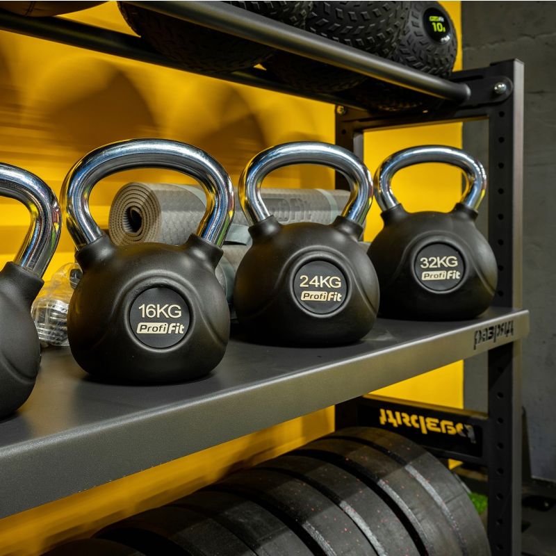 Гиря обрезиненная с хромированной ручкой PROFI-FIT