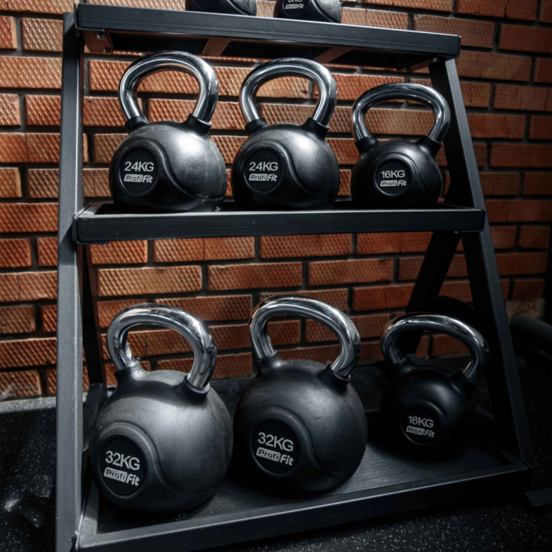 Гиря обрезиненная с хромированной ручкой PROFI-FIT