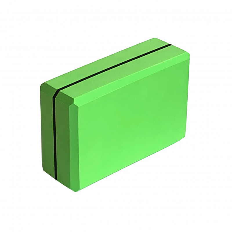 Йога блок полумягкий (зеленый) 223х150х76мм., из вспененного ЭВА (E39131-41)