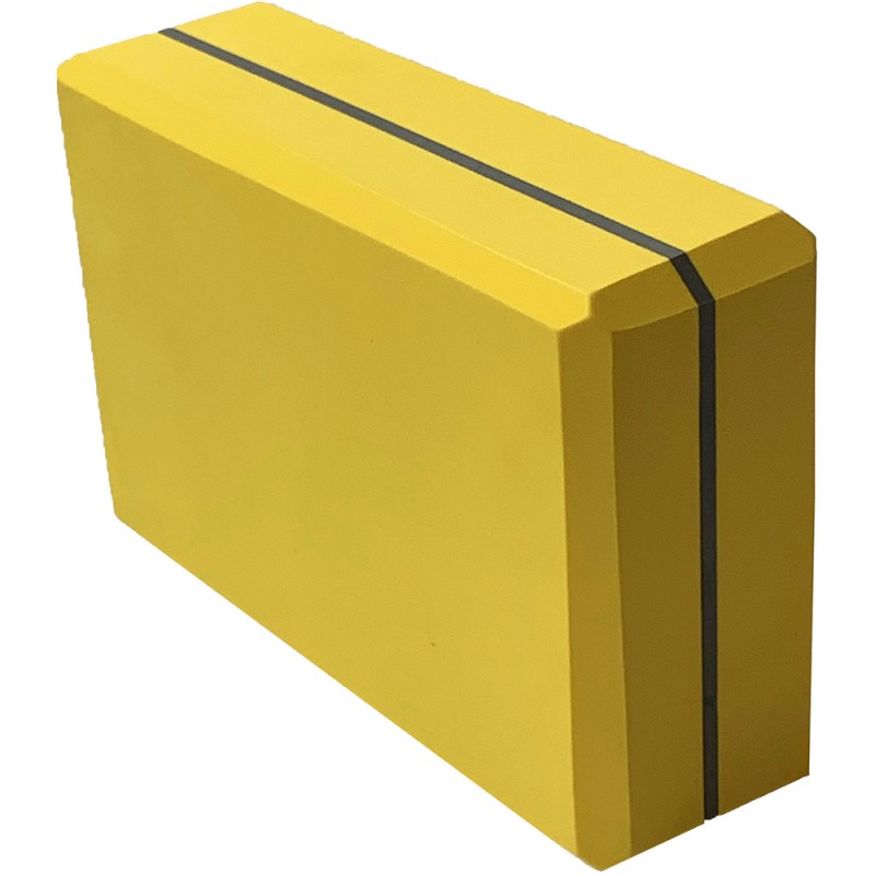 Йога блок полумягкий (желтый) 223х150х76мм., из вспененного ЭВА (E39131-55)