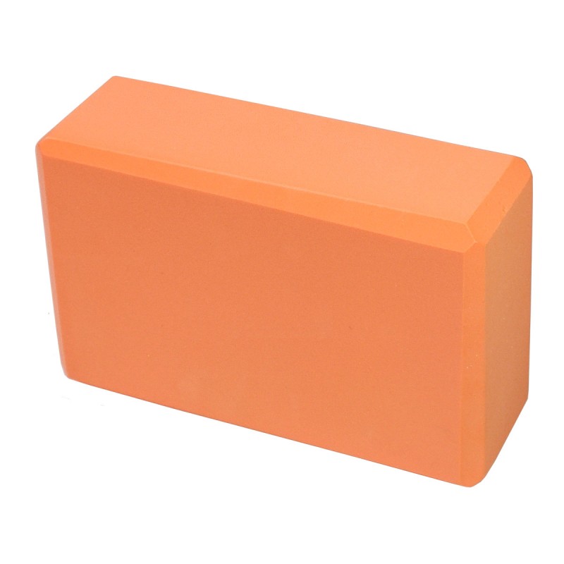 Йога блок полумягкий (оранжевый) 223х150х76мм., из вспененного ЭВА (E39131-8)