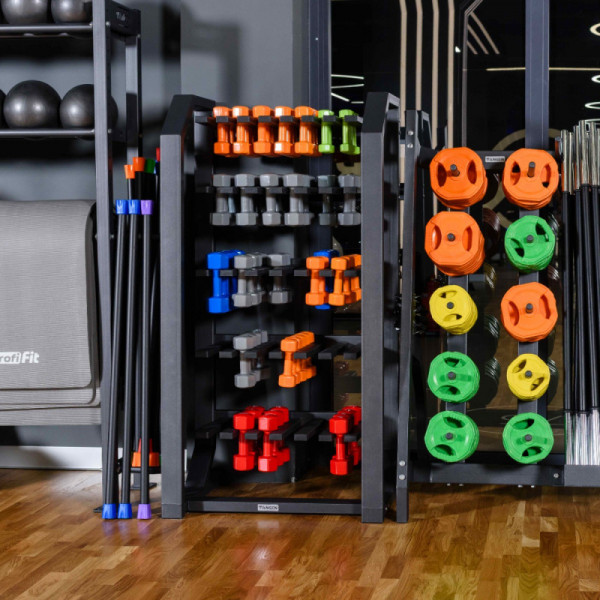 Гантель в виниловой оболочке, шестигранник 2 кг, оранжевая PROFI-FIT