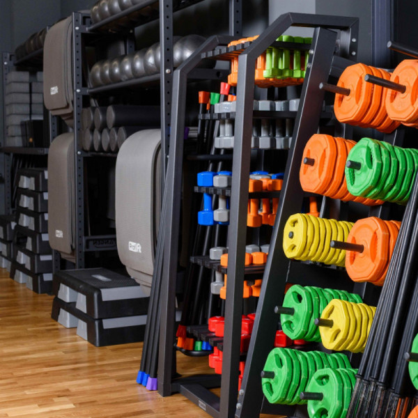 Гантель в виниловой оболочке, шестигранник 2 кг, оранжевая PROFI-FIT