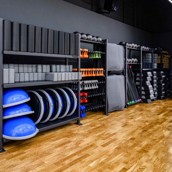 Гантель в виниловой оболочке, шестигранник 5 кг, синяя PROFI-FIT