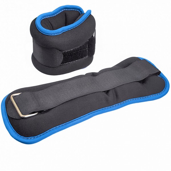Утяжелители "ALT Sport" (нейлон) в сумке (черный с синей окантовкой) (HKAW104-5)