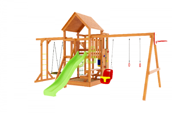 Детская площадка IgraGrad Крафт Pro 4 со скатом 2,2 м