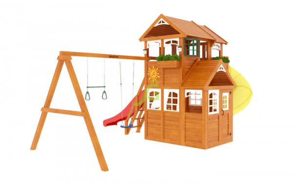 Детская площадка IgraGrad Клубный домик 3 с трубой Luxe