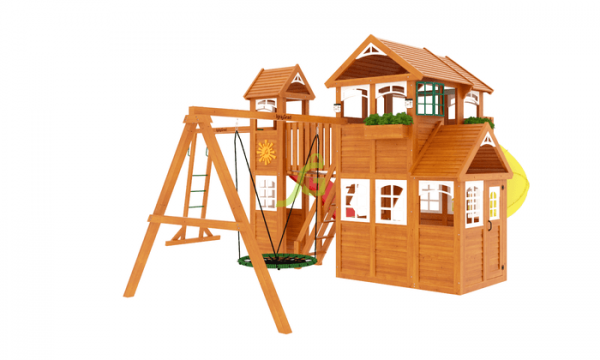Детская площадка IgraGrad Клубный домик Макси с трубой Luxe