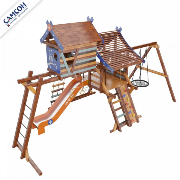 Детская деревянная игровая площадка Хижина Аквитания