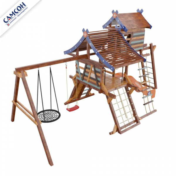 Детская деревянная игровая площадка Хижина Аквитания
