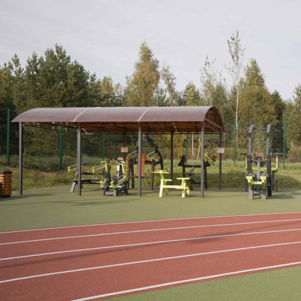 Навес для тренажеров теневой (каркас) 6300х4800х3100 ZAVODSPORTA P-5020