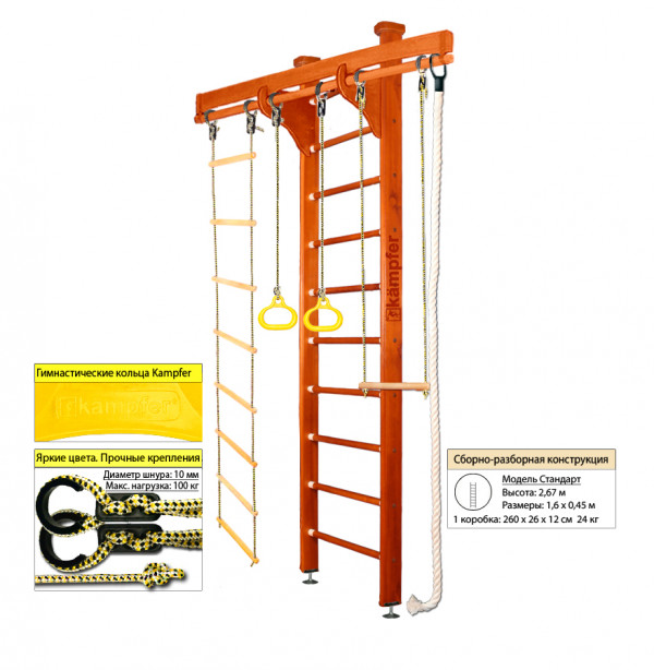 Шведская стенка Kampfer Wooden Ladder Ceiling