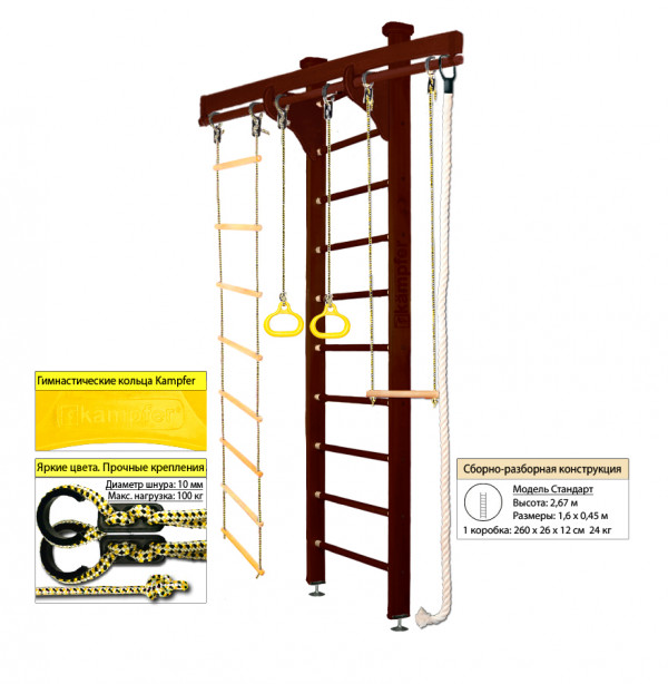 Шведская стенка Kampfer Wooden Ladder Ceiling