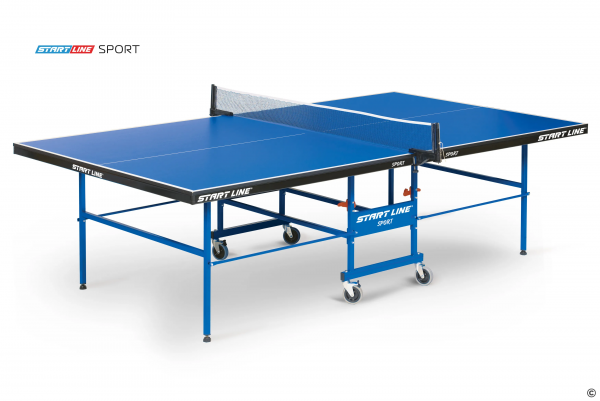 Теннисный стол START LINE Sport 18 мм, мет.кант, без сетки, обрезинен. ролики, регулируемые опоры