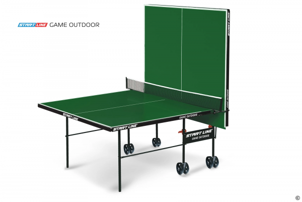 Теннисный стол Start line Game Outdoor с сеткой GREEN с сеткой