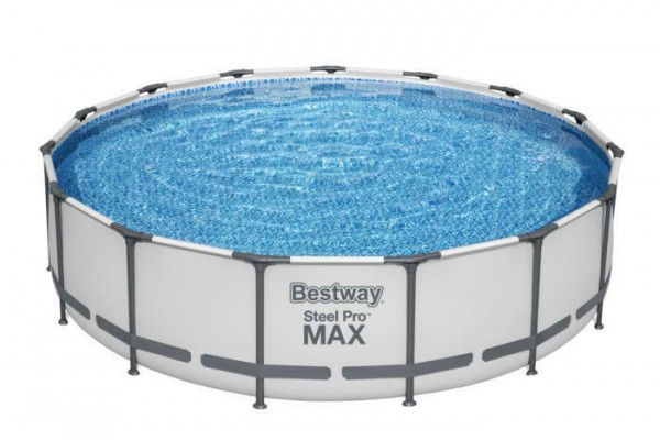 Каркасный бассейн Bestway Steel Pro Max 457х107см, 14970л, фил.-насос 3028л/ч, лестница, тент