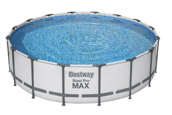 Каркасный бассейн Bestway Steel Pro Max 488х122см, 19480л, фил.-насос 5678л/ч, лестница, тент