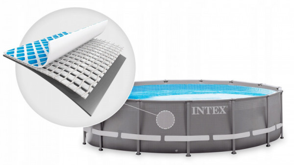 Каркасный бассейн Intex Ultra XTR Frame 732х132см, 47241л, песч.фил.-нас. 10500л/ч, лестница, тент, подстилка