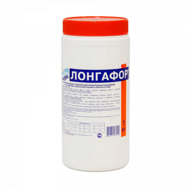 Медленнорастворимый хлор для непрерывной дезинфекции воды ЛОНГАФОР, табл.200гр