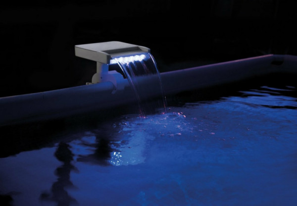 Водопад для бассейна с цветной LED подсветкой