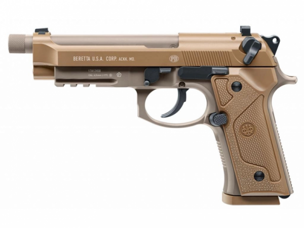 Пистолет пневматический Beretta M9А3 (цвет песок, Blowback, метал, ВВ)