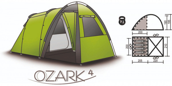 Палатка OZARK 4