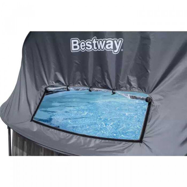 Каркасный бассейн Bestway Steel Pro Max 366х122см, 10250л, с навесом, фил.-насос 2006л/ч, лестница, тент