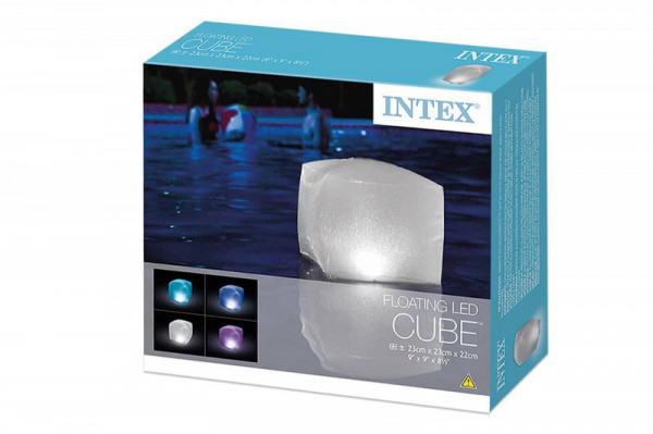 Плавающая подсветка Intex Куб 23х23х22см (28694)