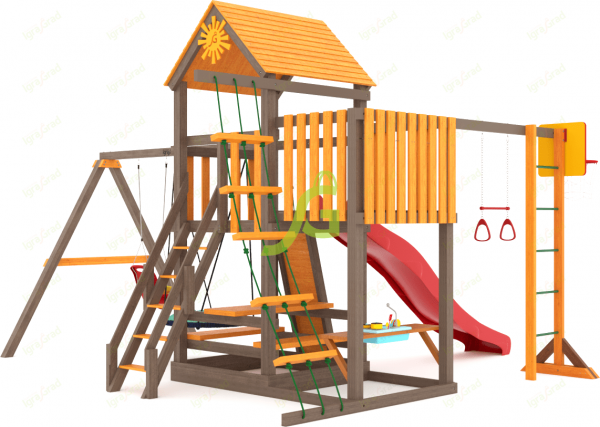 Детская площадка IgraGrad Панда Фани с балконом мод.1