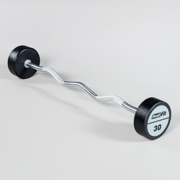 Набор изогнутых полиуретановых штанг (шаг 5 кг, 5 шт) 10-30 кг PROFI-FIT