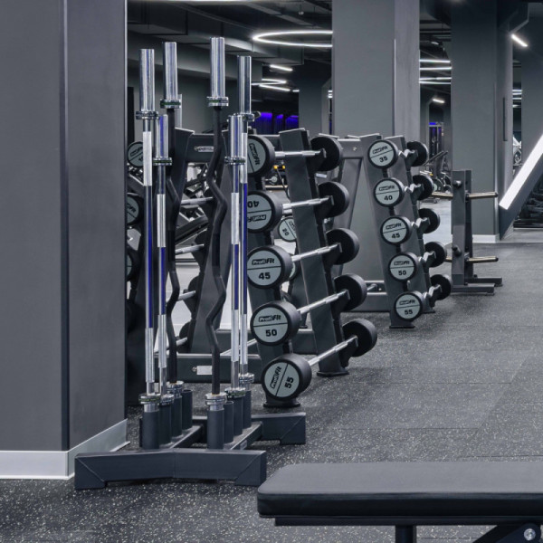 Набор прямых полиуретановых штанг (шаг 5 кг, 5 шт) 10-30 кг PROFI-FIT